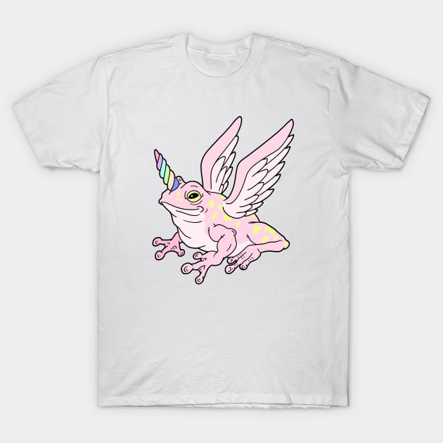 Pink Frog Unicorn T-Shirt by Alure Prints